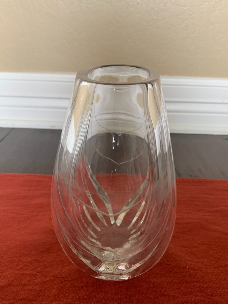 ORREFORS Elegant Crystal Vase, Large