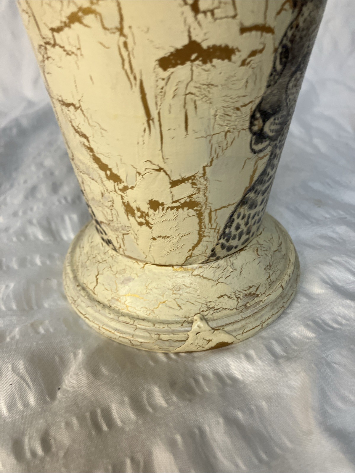Vintage 1993 Handcrafted South African Leopard Vase – Artist Signed