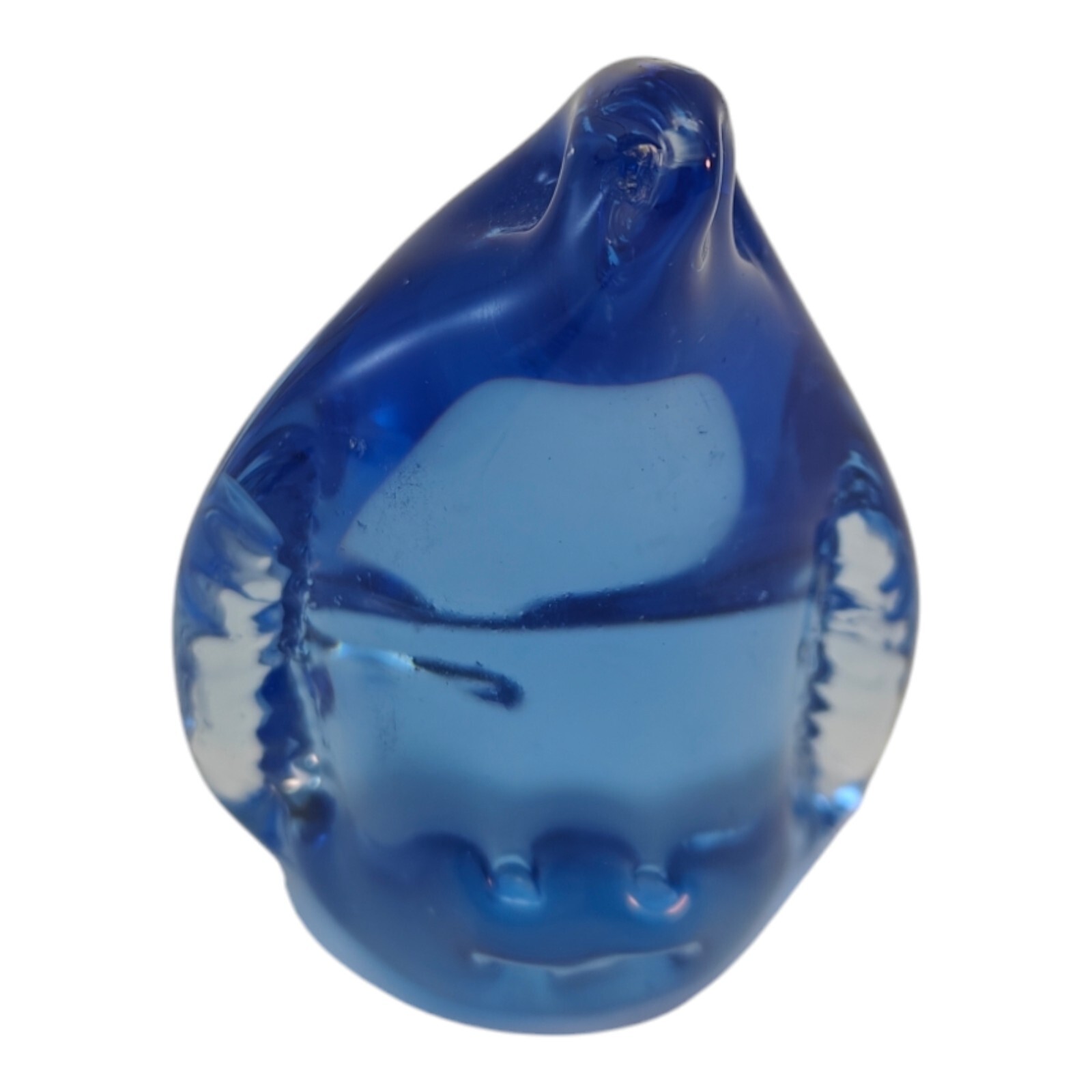 Commemorative Fine Art Gallery Blue Glass PENGUIN Paperweight Table Decoration