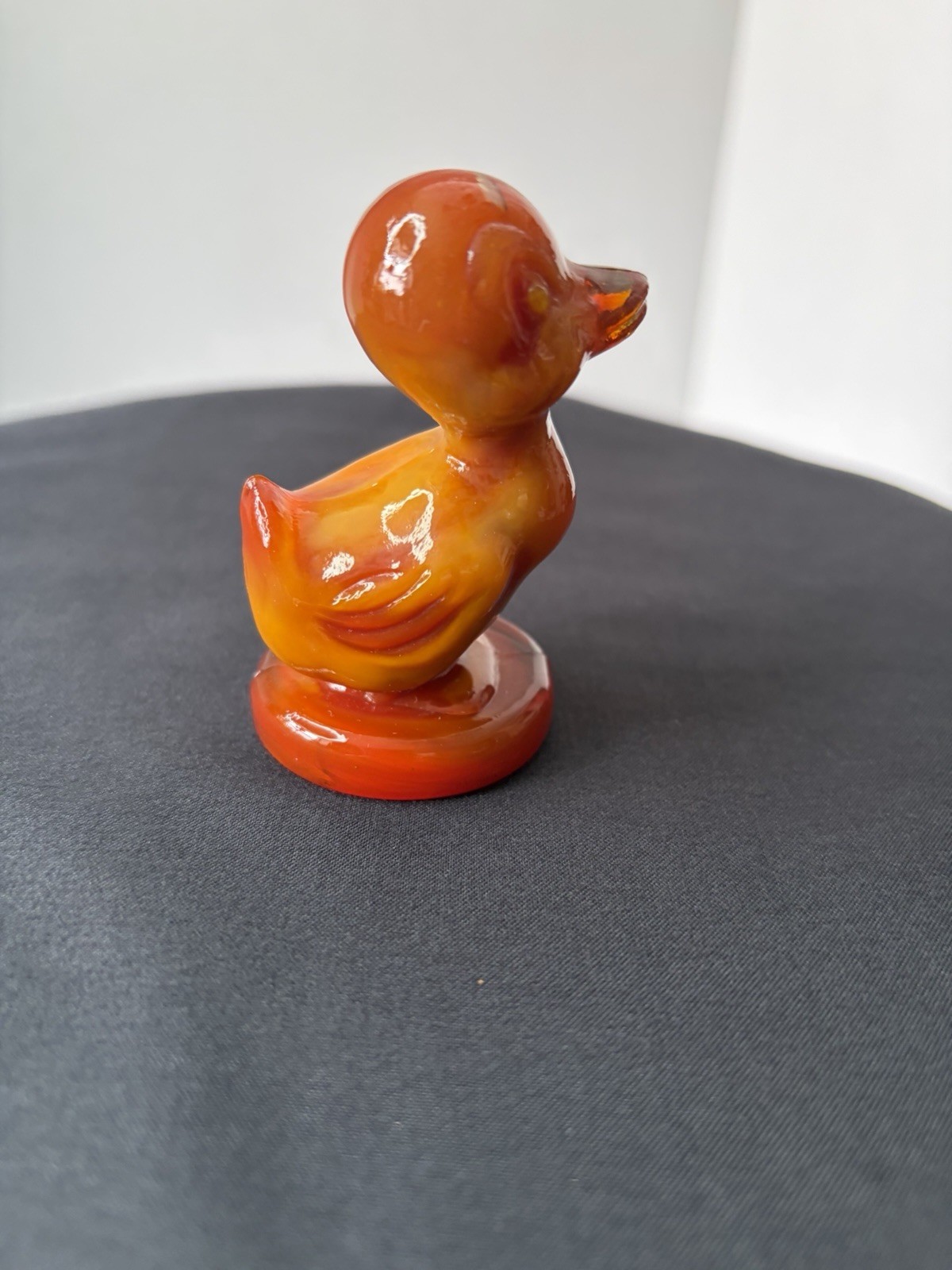 Debbie The Duck Boyd Glass UV Glow Excellent Condition 3” Tall Red Orange