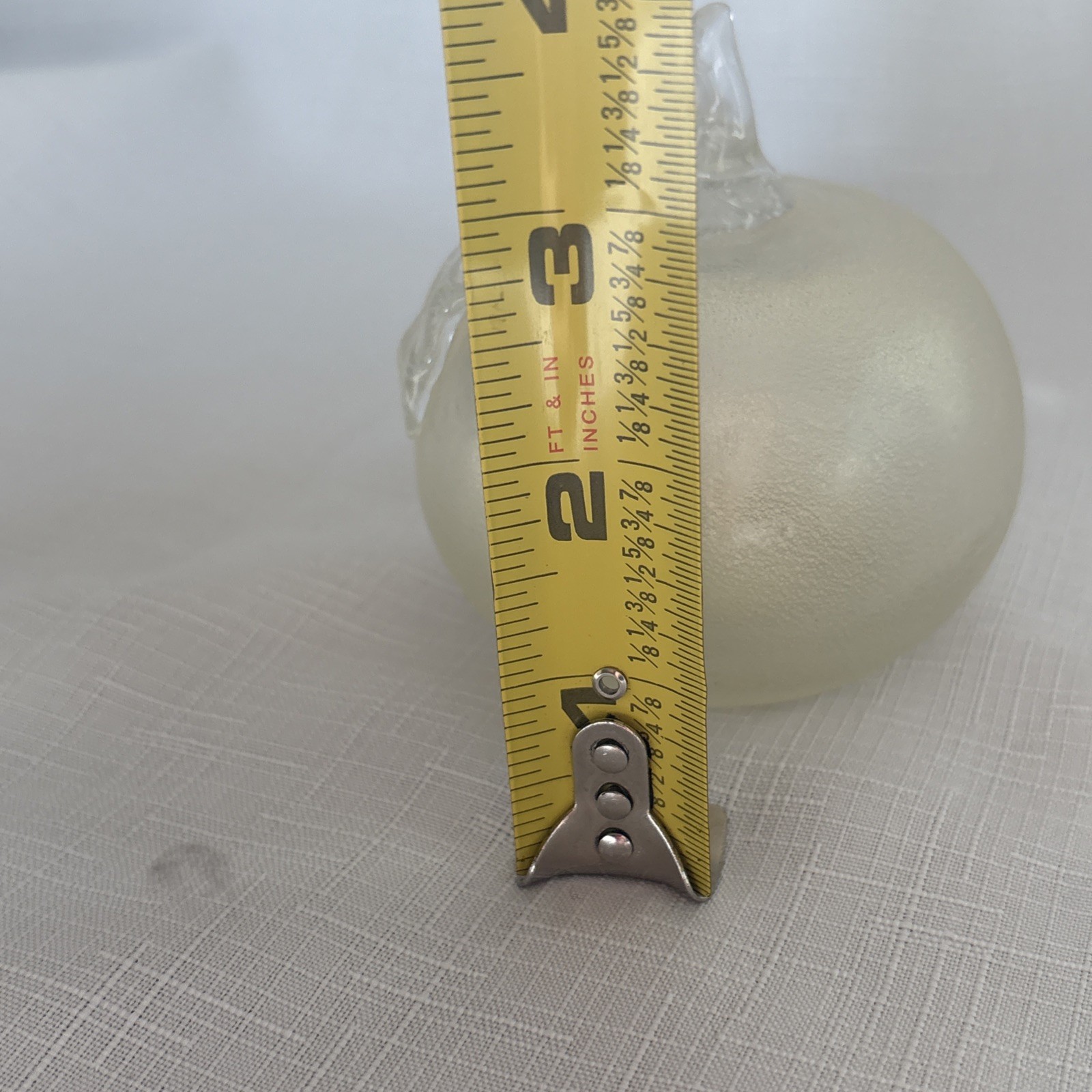 VTG Silvestri Apple Art Glass Paperweight Matte Gold Dust Fruit