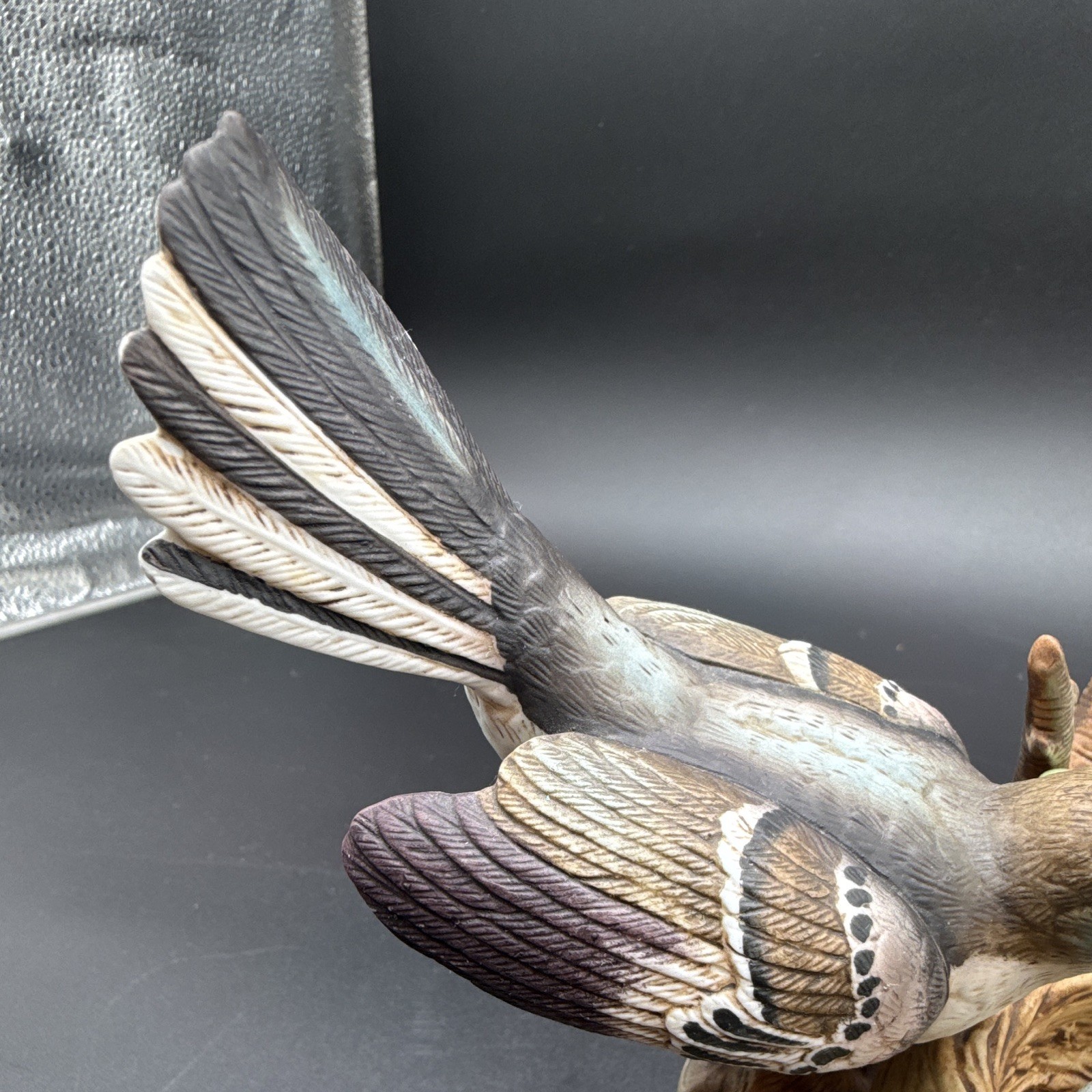 Andrea by Sadek Mockingbird figurine w/ nest & eggs, 9648, 1996