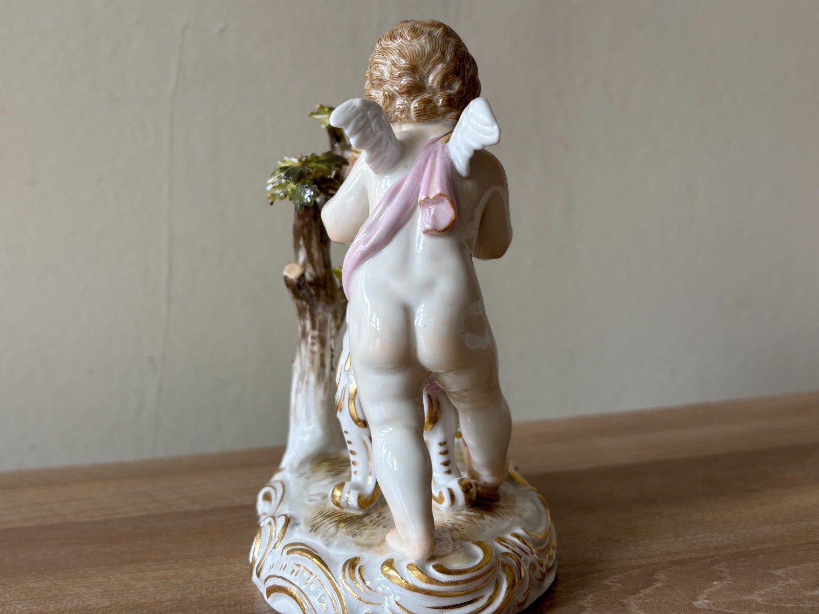 Lovely Meissen Figurine Cupid Sharpening an Arrow