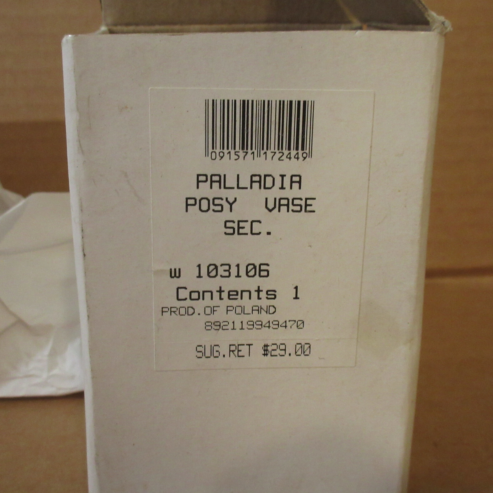 Vtg NEW w/Box Marquis By Waterford Crystal Palladia Posy 4.5″ Flower Vase NIB