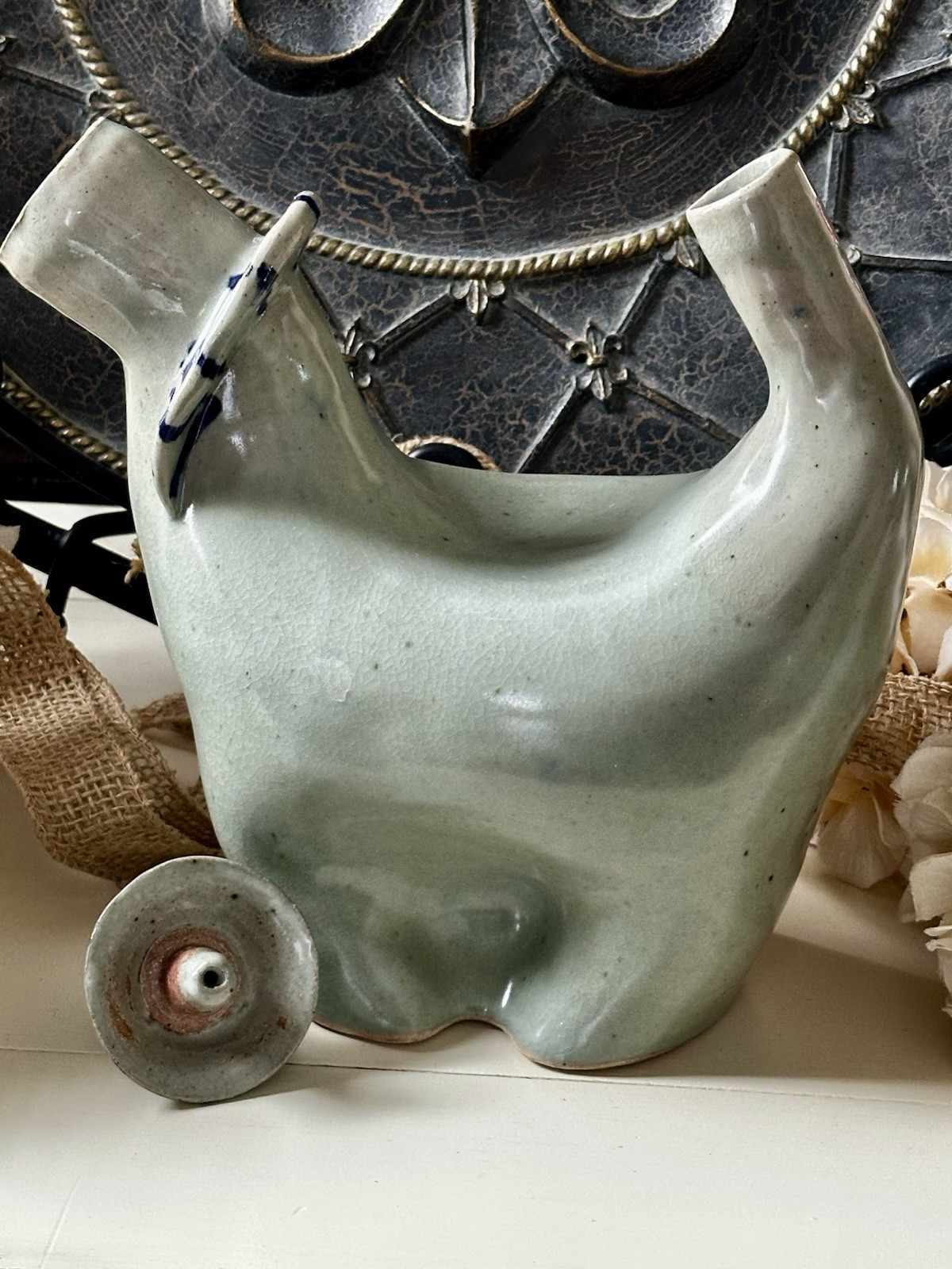 VTG Handmade Artist Signed Studio Pottery Art Stylized Animal Figurine Vessel