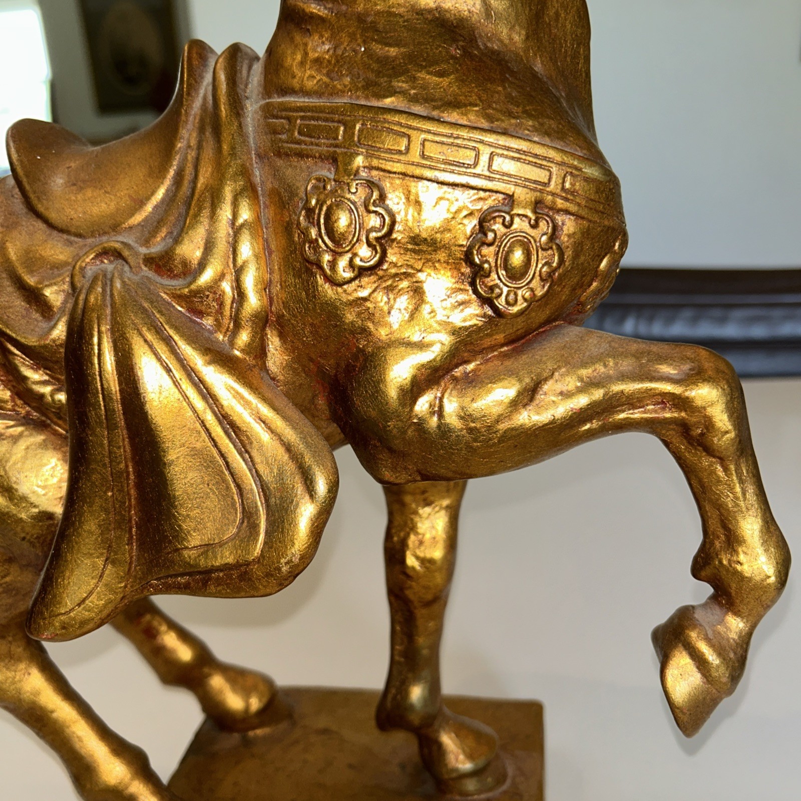 MCM Anthony Freeman McFarlin Gold Gilt 17” Pottery Tang Horse WOW