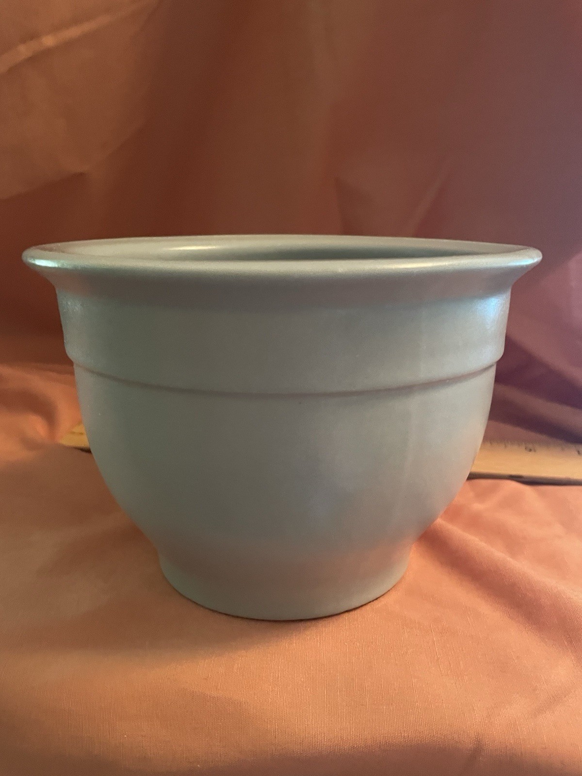 ZANESVILLE POTTERY FLOWER POT Light Green Ohio NEW Mint Condition Stoneware WOW