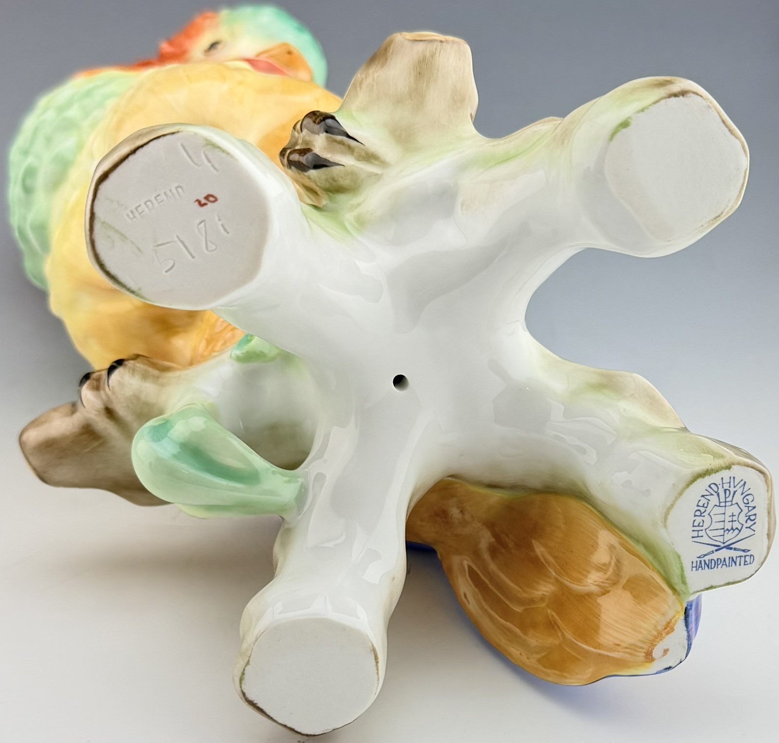 🦋 MINT HEREND Large 11” Cockatoo Natural Parrot Bird Figurine ($1,090 Retail)