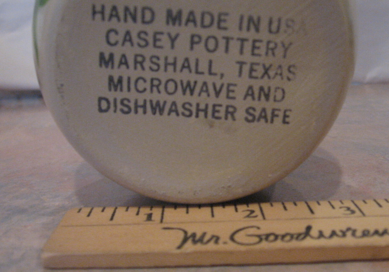 Casey Pottery Marshall Texas USA Small Handmade Vase? Magnolia Flower Design
