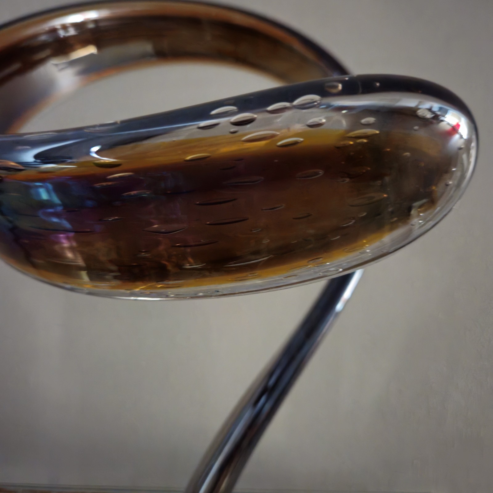 Intertwining glass sculpture