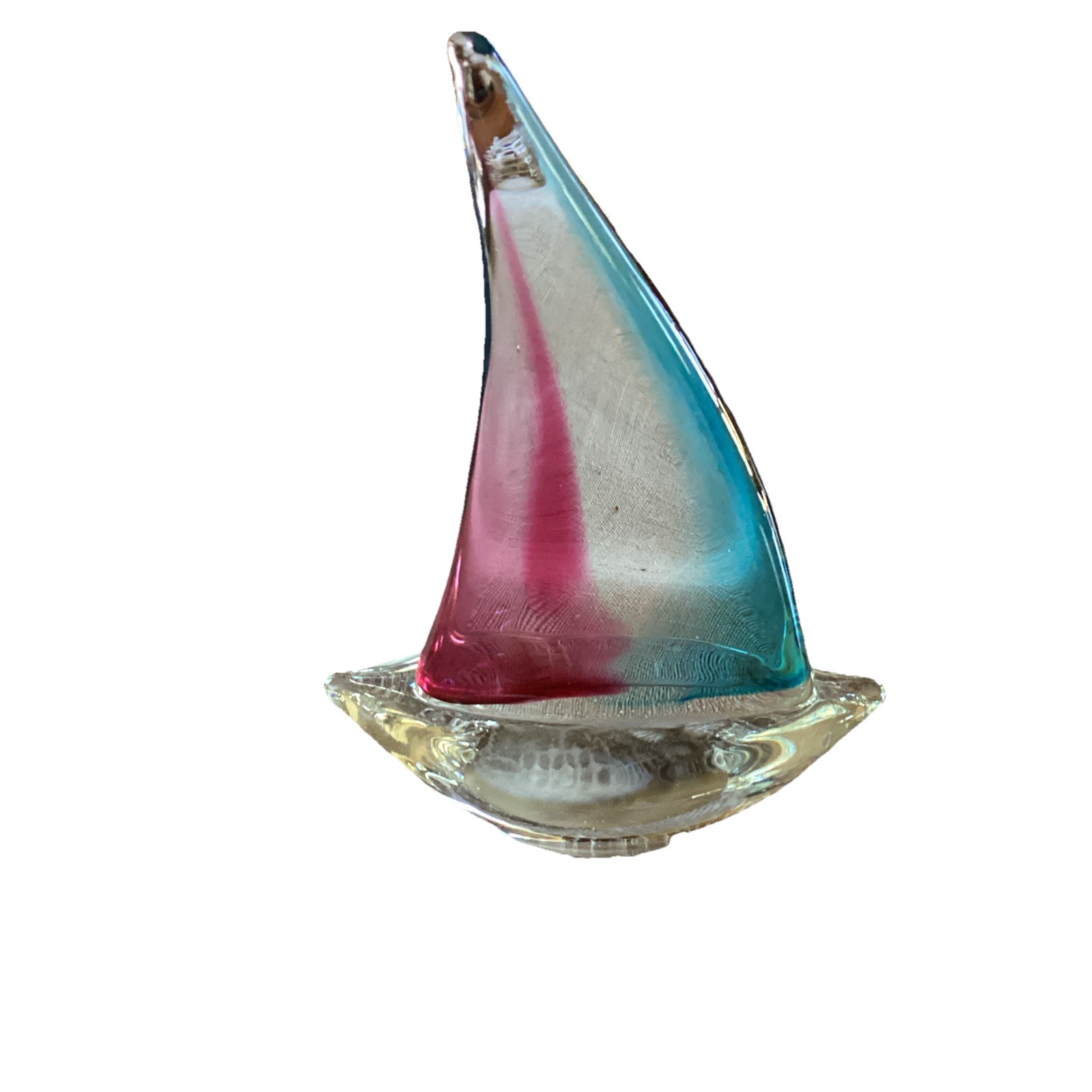 Murano art glass sailboat figurine