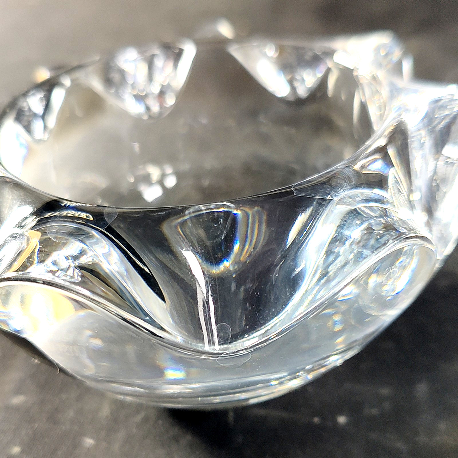 ROGASKA STARLET VOTIVE CANDLE HOLDER, Cut Lead Crystal, 4 1/2″, Signed