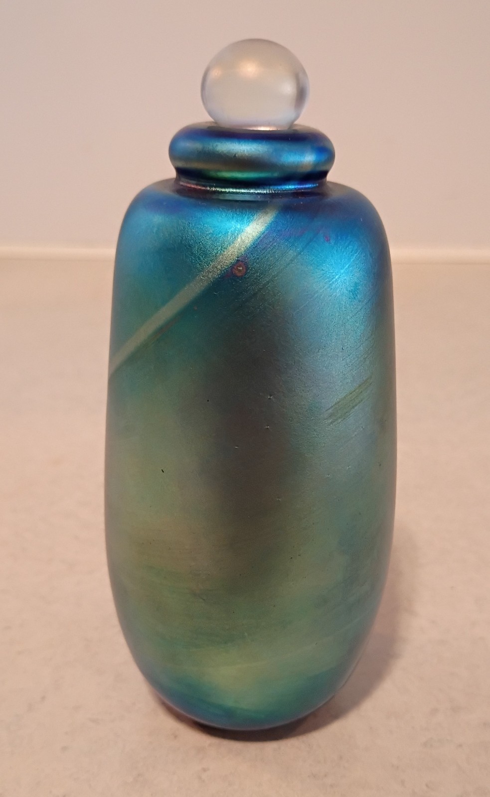 Vintage 1988 Signed Robert Eickholt Art Glass Perfume Bottle