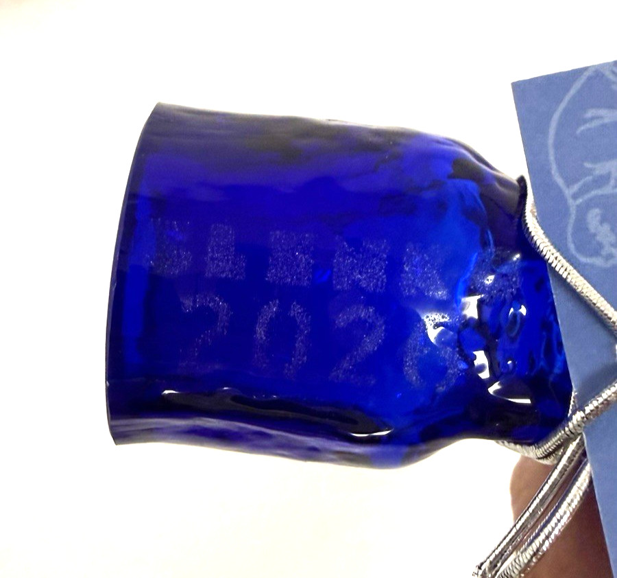 Blenko Glass Sunface Stopper Garden Spear – Cobalt