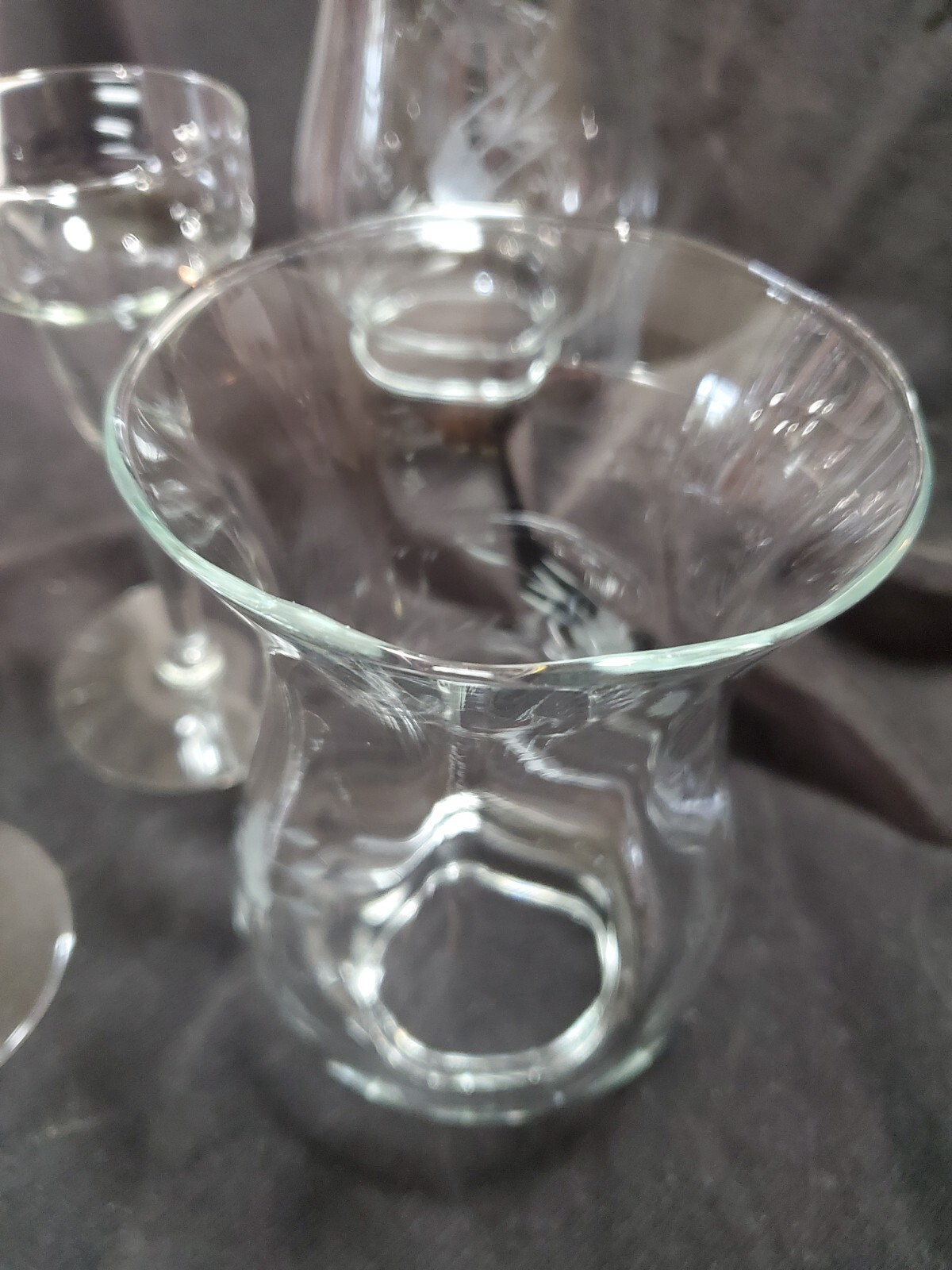 Princess House Crystal Heritage Hurricane Candle Lamps Set of 2