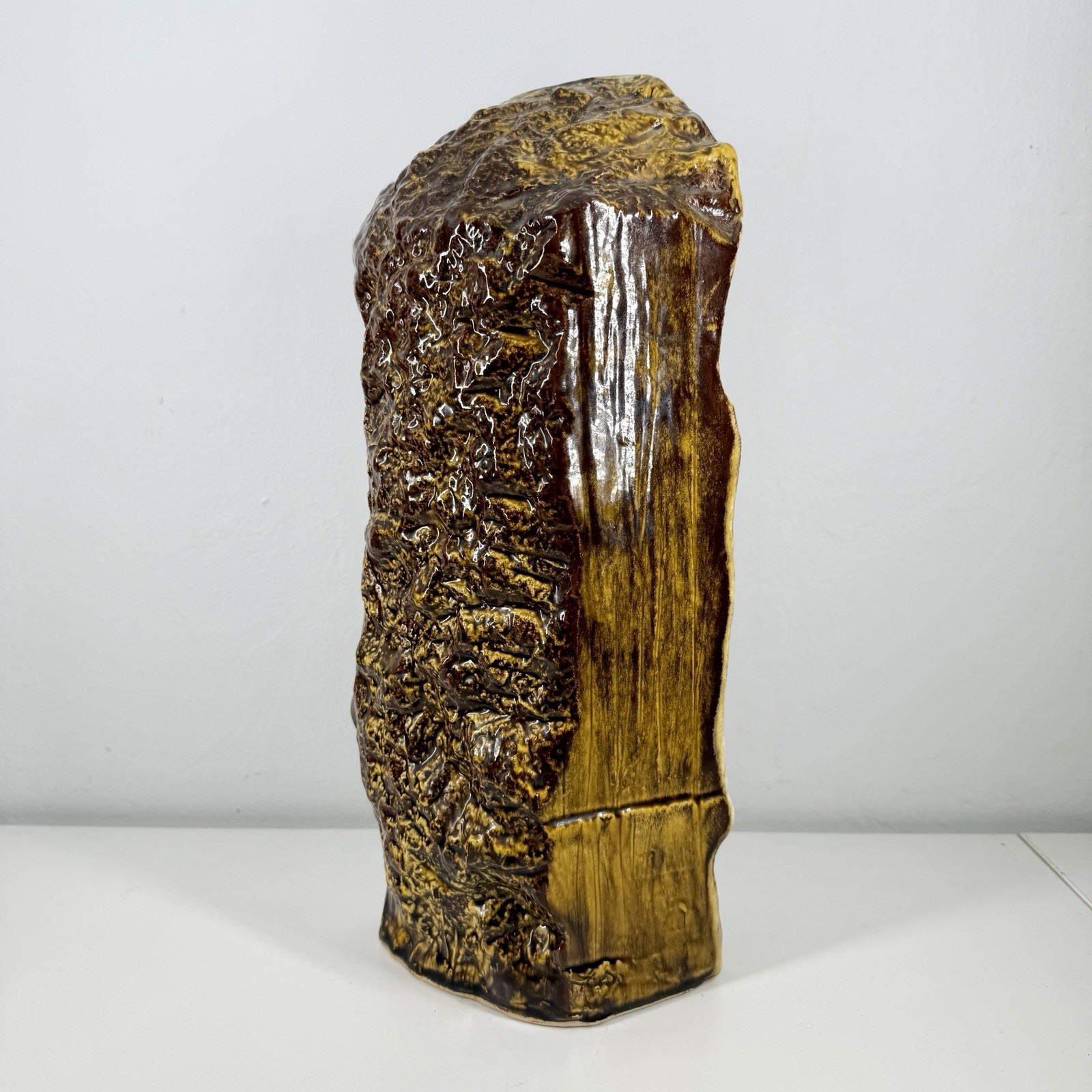 MARCIA of CALIFORNIA Ceramic TIKI STATUE/Figurine VTG 15in 60/70s Drip Glaze