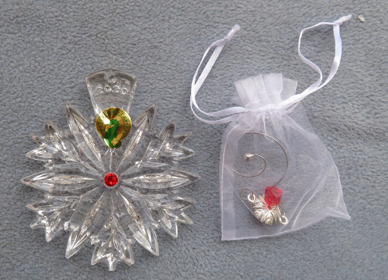 WATERFORD Crystal 2020 Snowflake Wishes “LOVE” Christmas Ornament Last Ed NIB