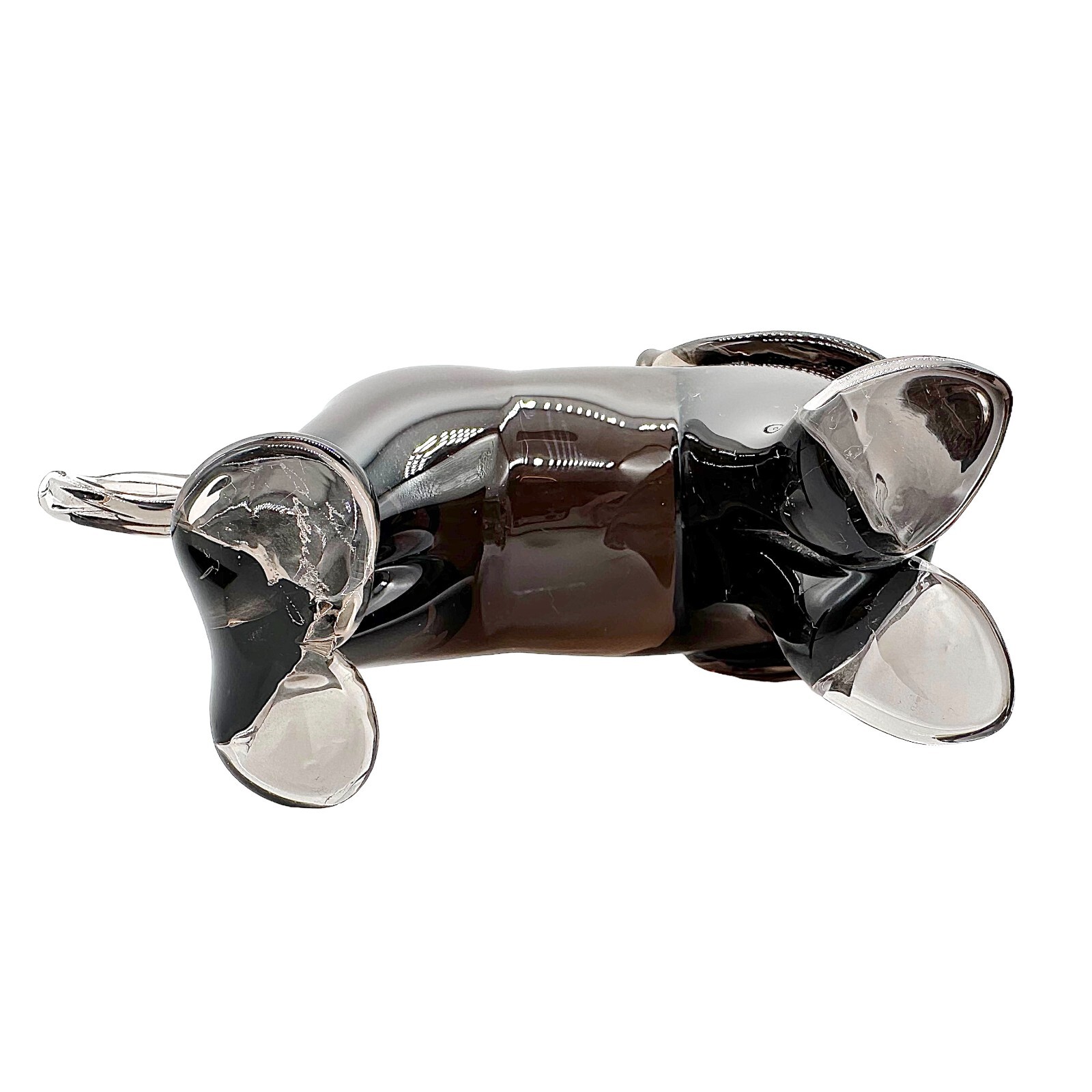 Licio Zanetti Murano Glass Smoke Gray Donkey Mule SIGNED