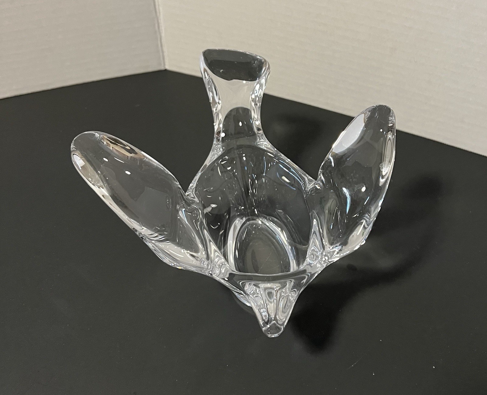 Crystal Princess House “Turtle Dove” Candleholder Tealight Vintage 8”L