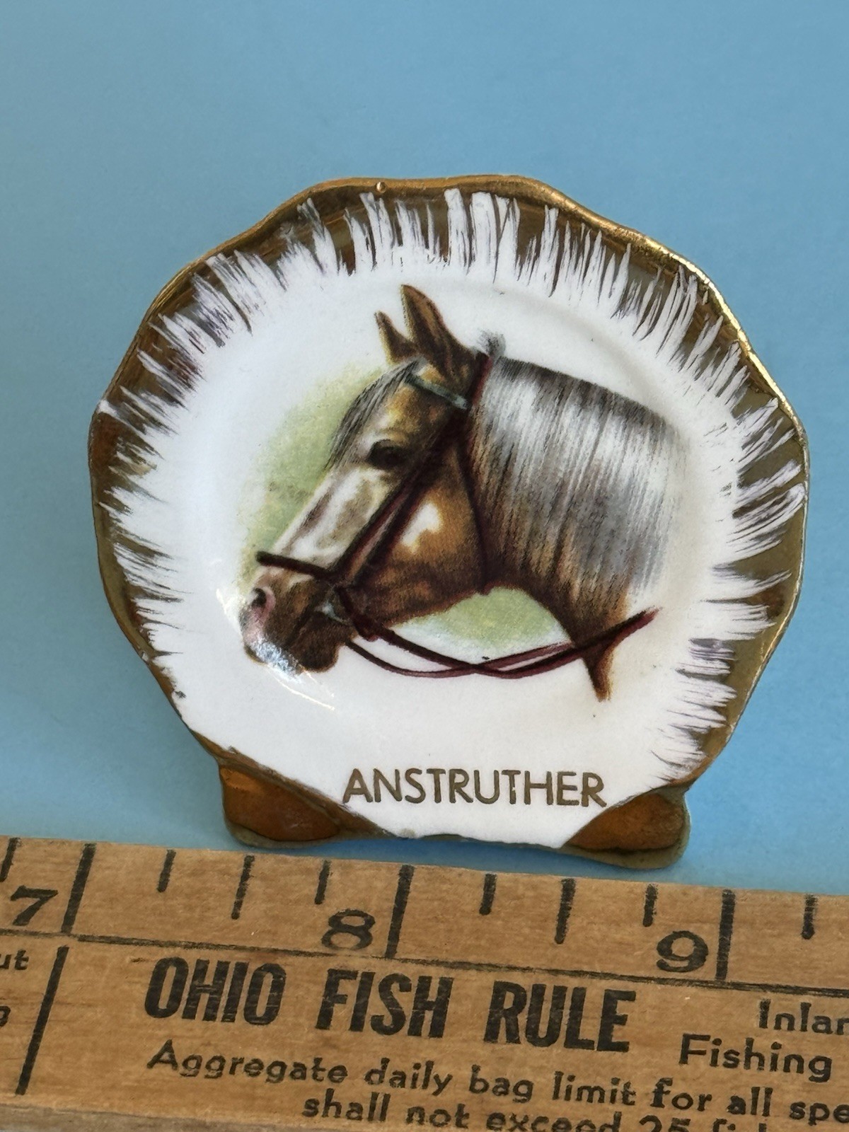Vintage Liverpool Rd Pottery Ltd. Anstruther Horse Fine Bone China Pocket Vase