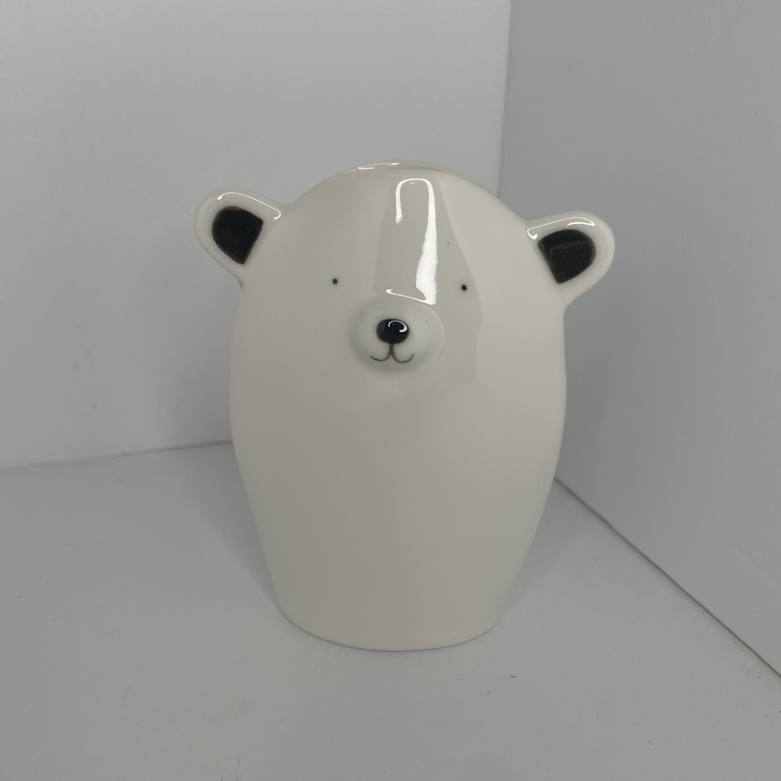 East of India Bear Shaped Ceramic Bud Vase 4″ tall – Cute, Animal, 3D, Gift