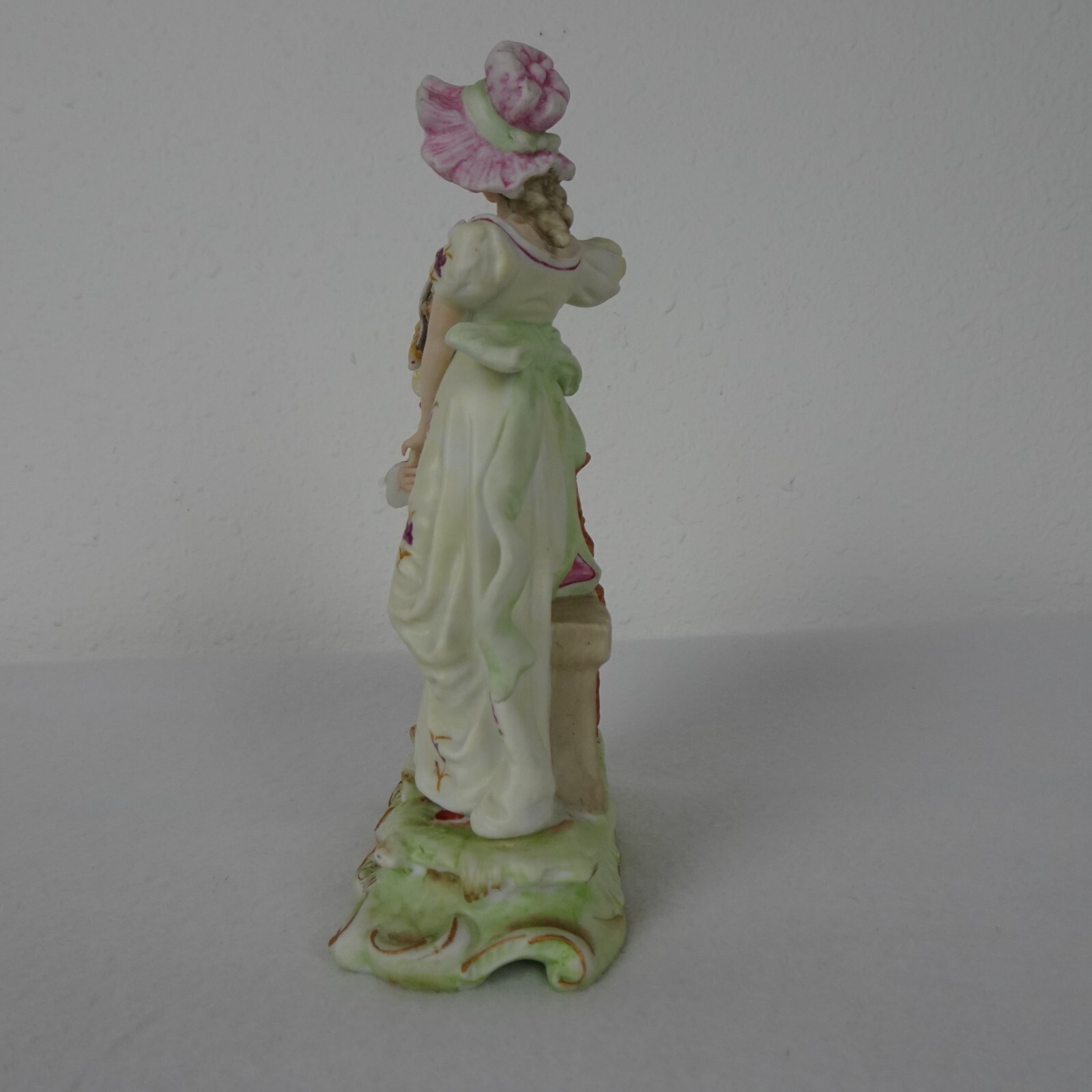 Antique German Kalk Mark Eisenberg Porcelain Figure Courting Lady & Man on Bench