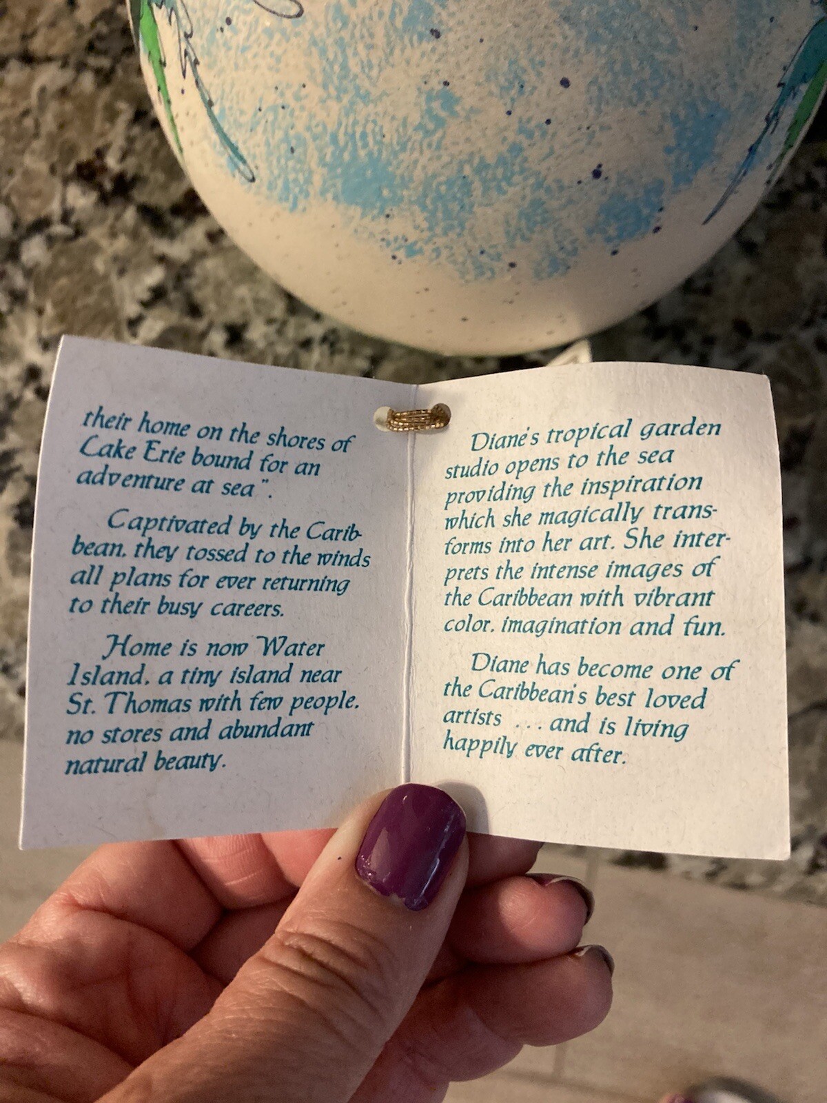 St Thomas Diane Kwiecien Caribbean Cottage With Tags Rare