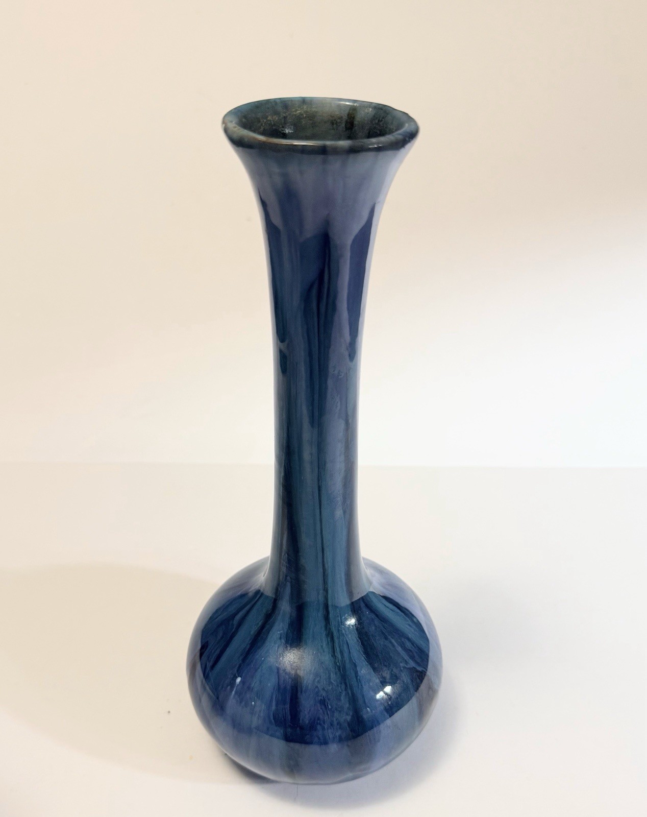 Vintage Blue Mountain Pottery Canada Variety Blues Drip Glaze Vase