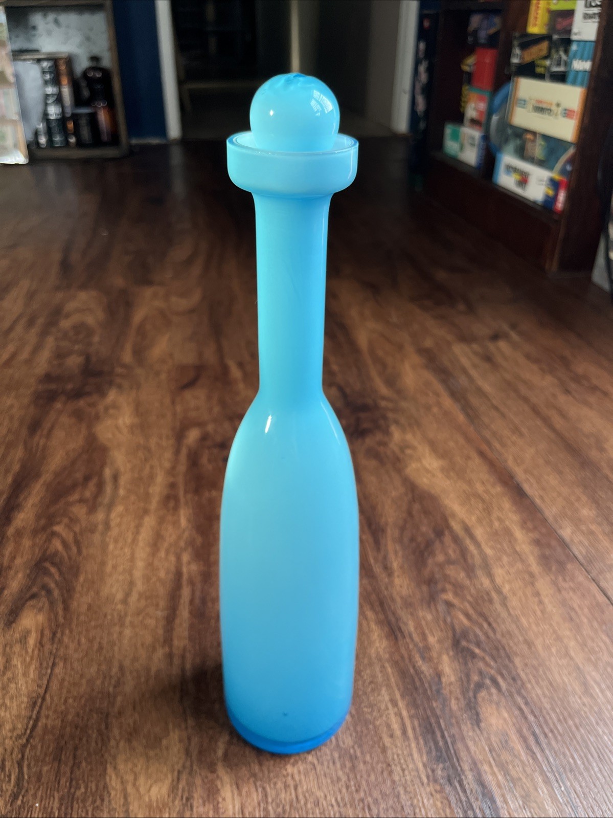 MCM Powder Blue Holmegaard Decanter Bottle With Stopper Carnaby Vintage ArtGlass