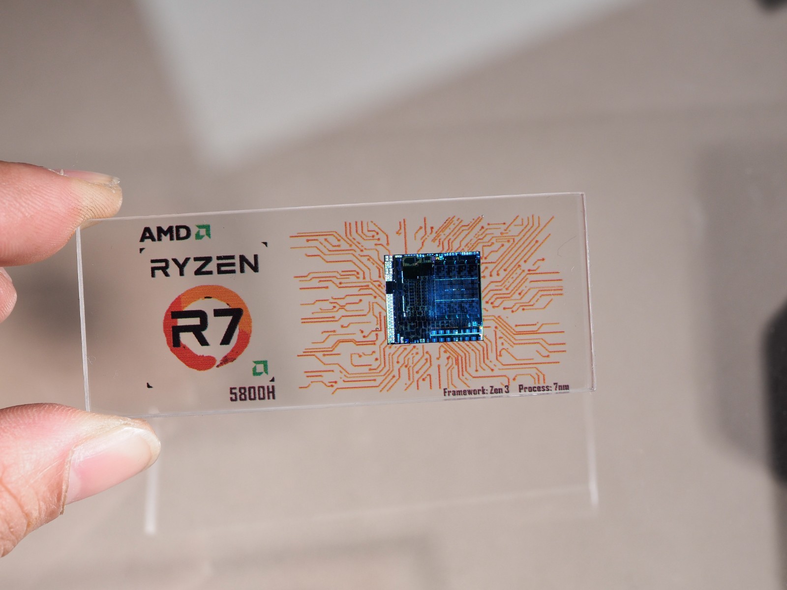 AMD Ryzen 7 5800H CPU Die Teardown Silicon Wafer AI Tech Cyber Digital Art Gift