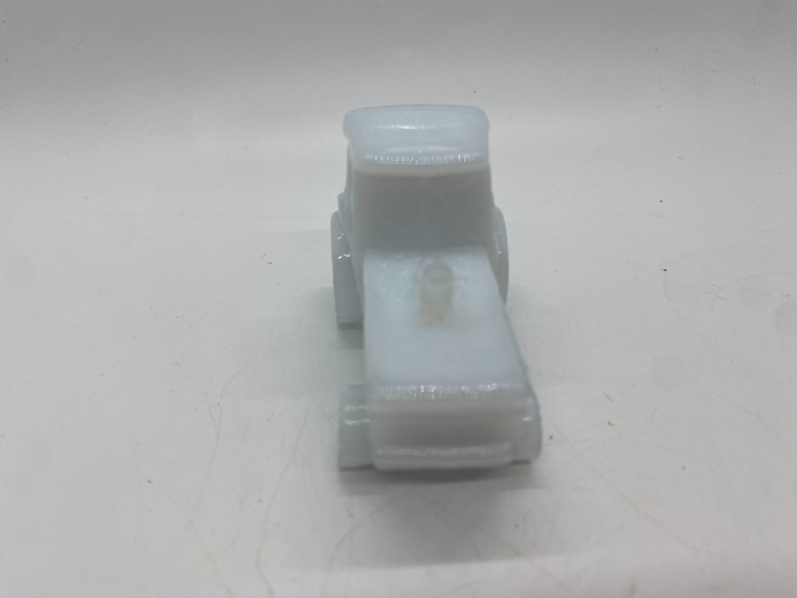 Boyd Glass Tractor White Milk Glass H6