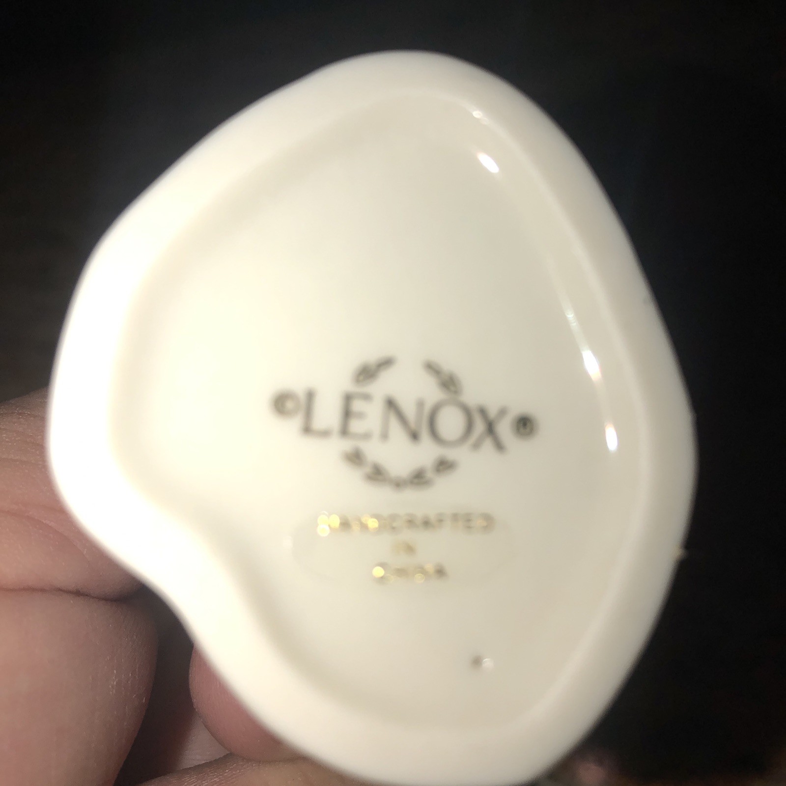 Lenox Fenton Dancing Dolphin Figurine Glass Art, Ivory and 24k Gold, 4 in, NIB