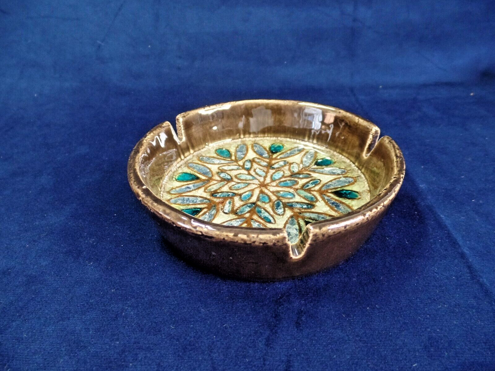Vtg MCM Vohann of California George Kitchel Ceramic Ashtray 5.5″