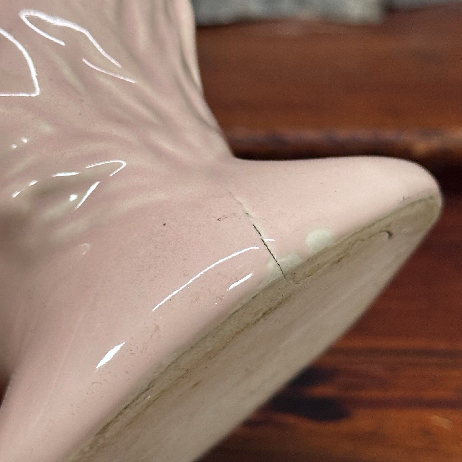 Vintage RARE 1945 Abraham Lincoln PLANTER Pink Embossed Abe Clay Pottery