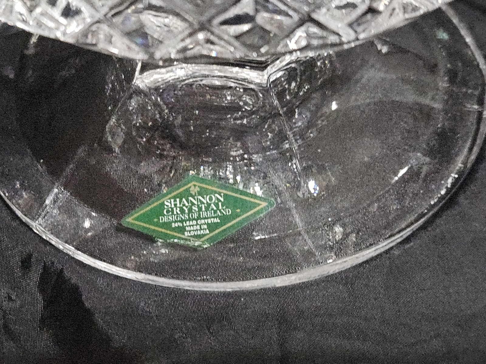 Shannon Crystal HEAVY Footed Vase 5lb 12oz GORGEOUS 9″ x 6.5