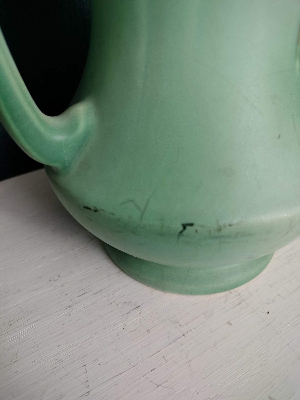 Vintage Weller Art Pottery Vase Wild Rose 1930s 9.25″