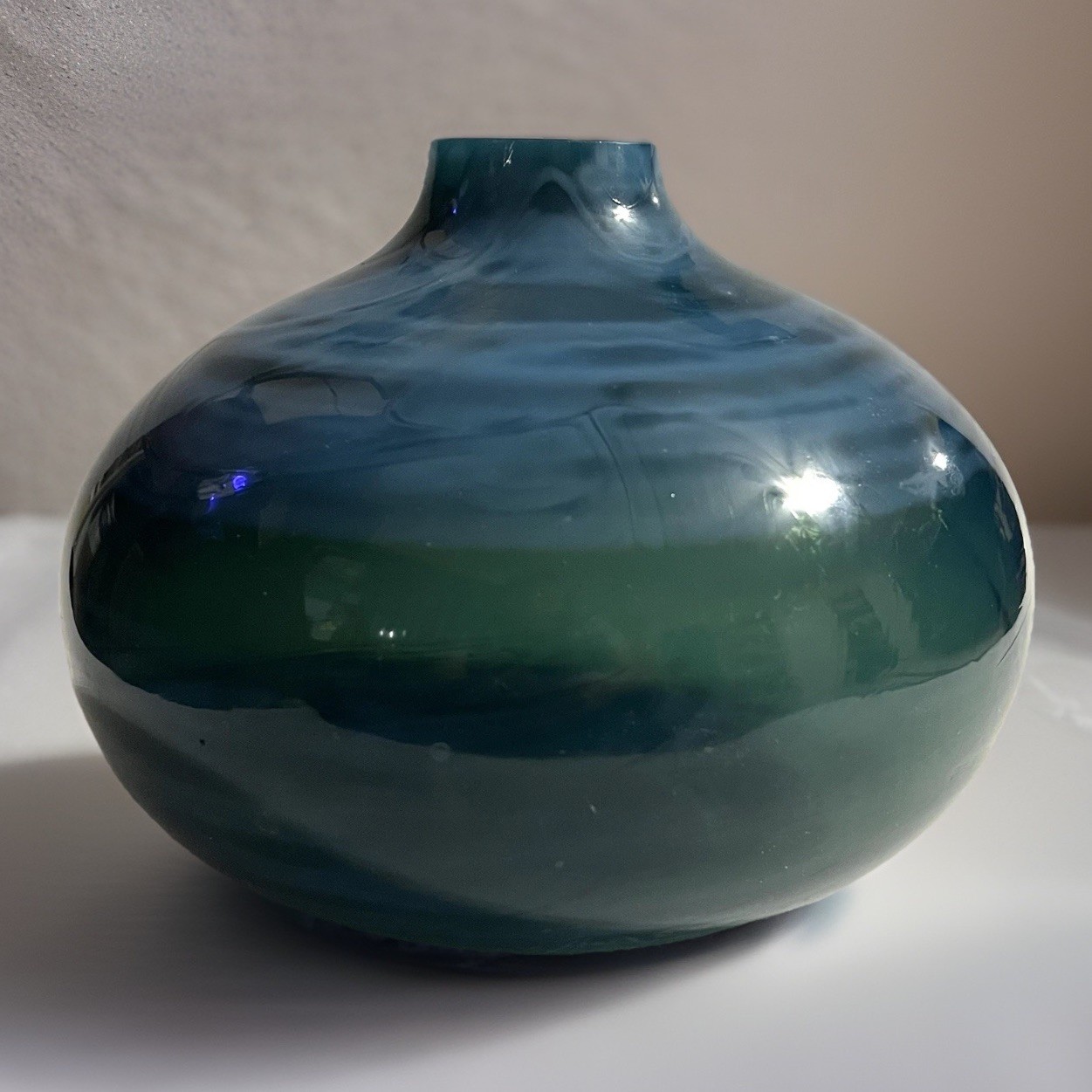 Handblown Recycled Glass Marella Vase Earth & Sky Blue Green 6″H FRONTGATE India
