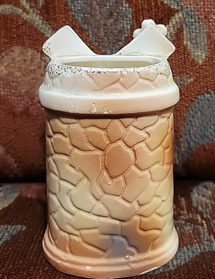 Vtg Tilso Japan Windmill Planter Vase Art Pottery Ceramic Small 4.5″