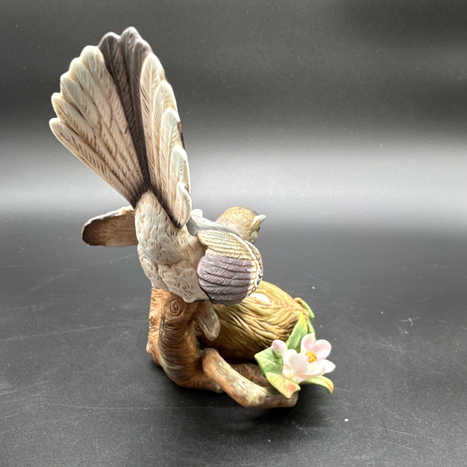 Andrea by Sadek Mockingbird figurine w/ nest & eggs, 9648, 1996