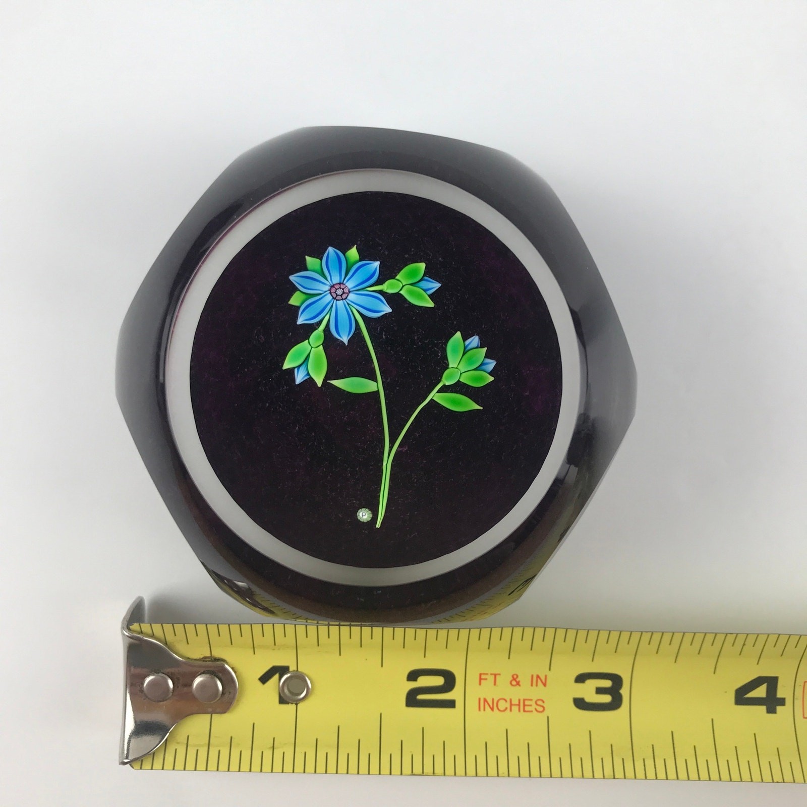 Perthshire Club Fourth Annual Collectors 2001 PPCC Flower Faceted Paperweight