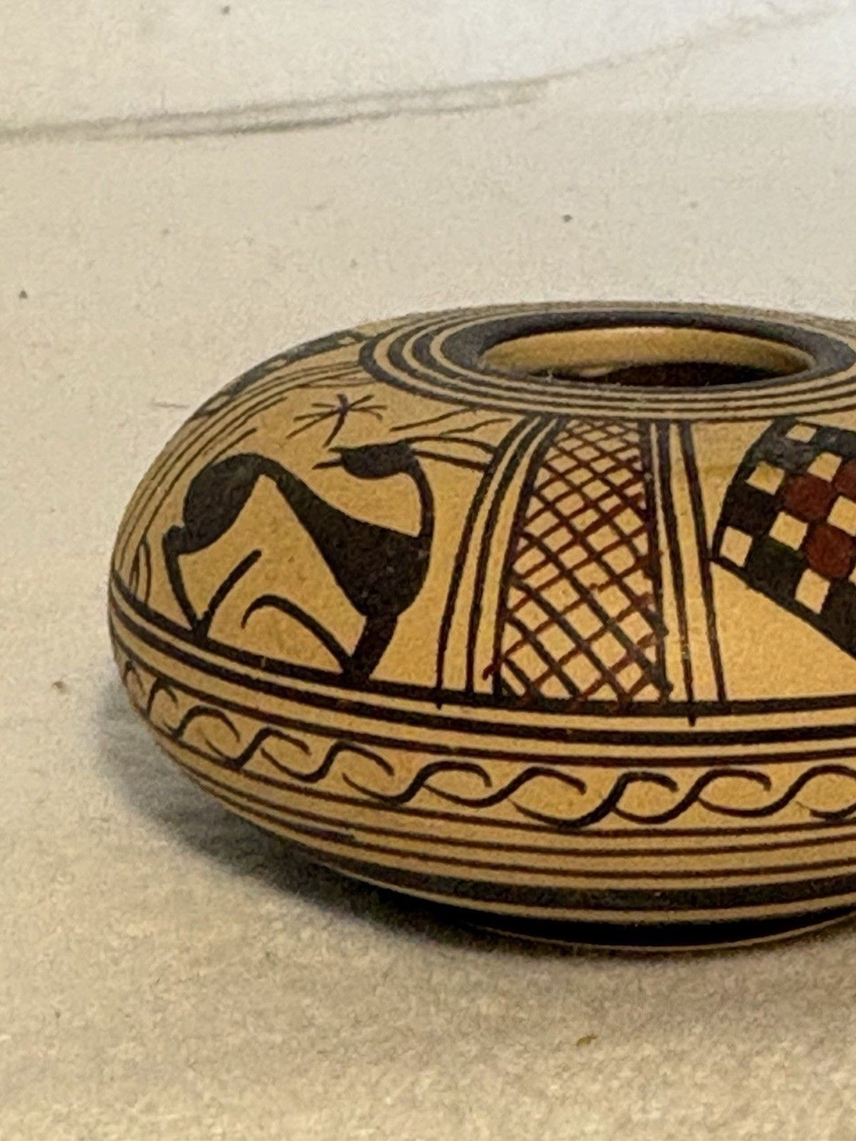 Very Detailed Intricate Handmade Pottery Vessel From Greece Perfect Condition