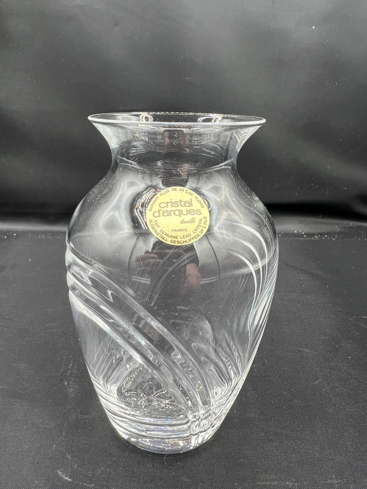 ✨ Vintage Cut Crystal D’Arques “Josselin” Vase – 6.75” Tall – 24% Lead Crystal ✨