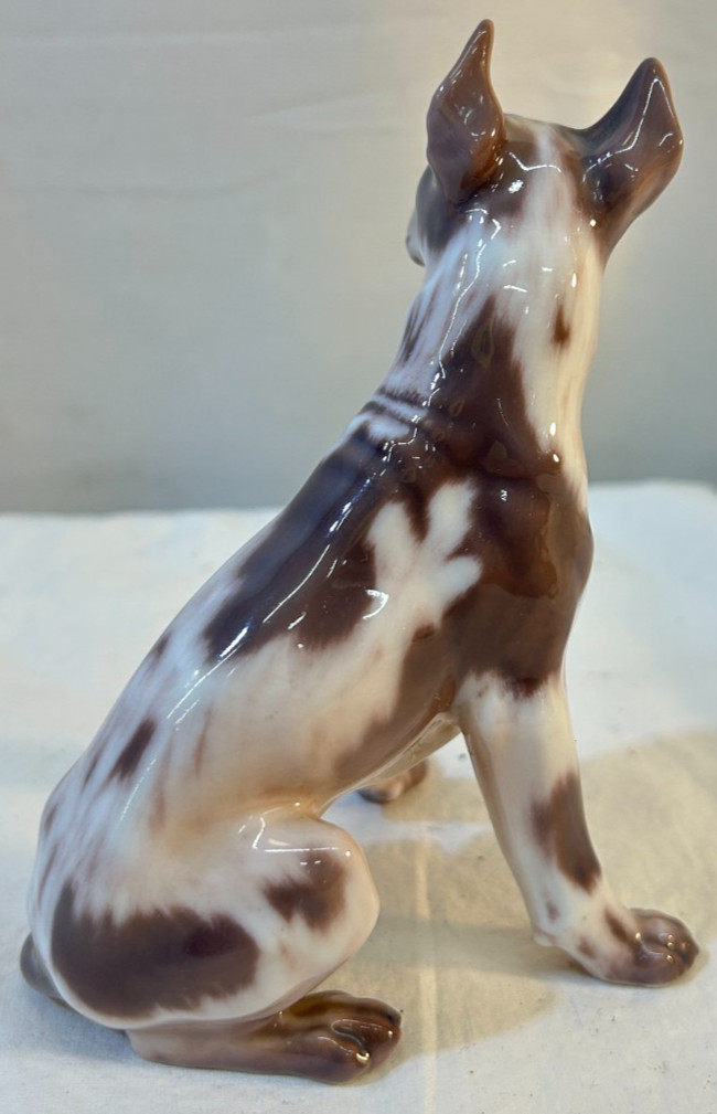 Vintage DAHL JENSEN Great Dane Porcelain Figurine 1128 ~ 5” Tall MINT!