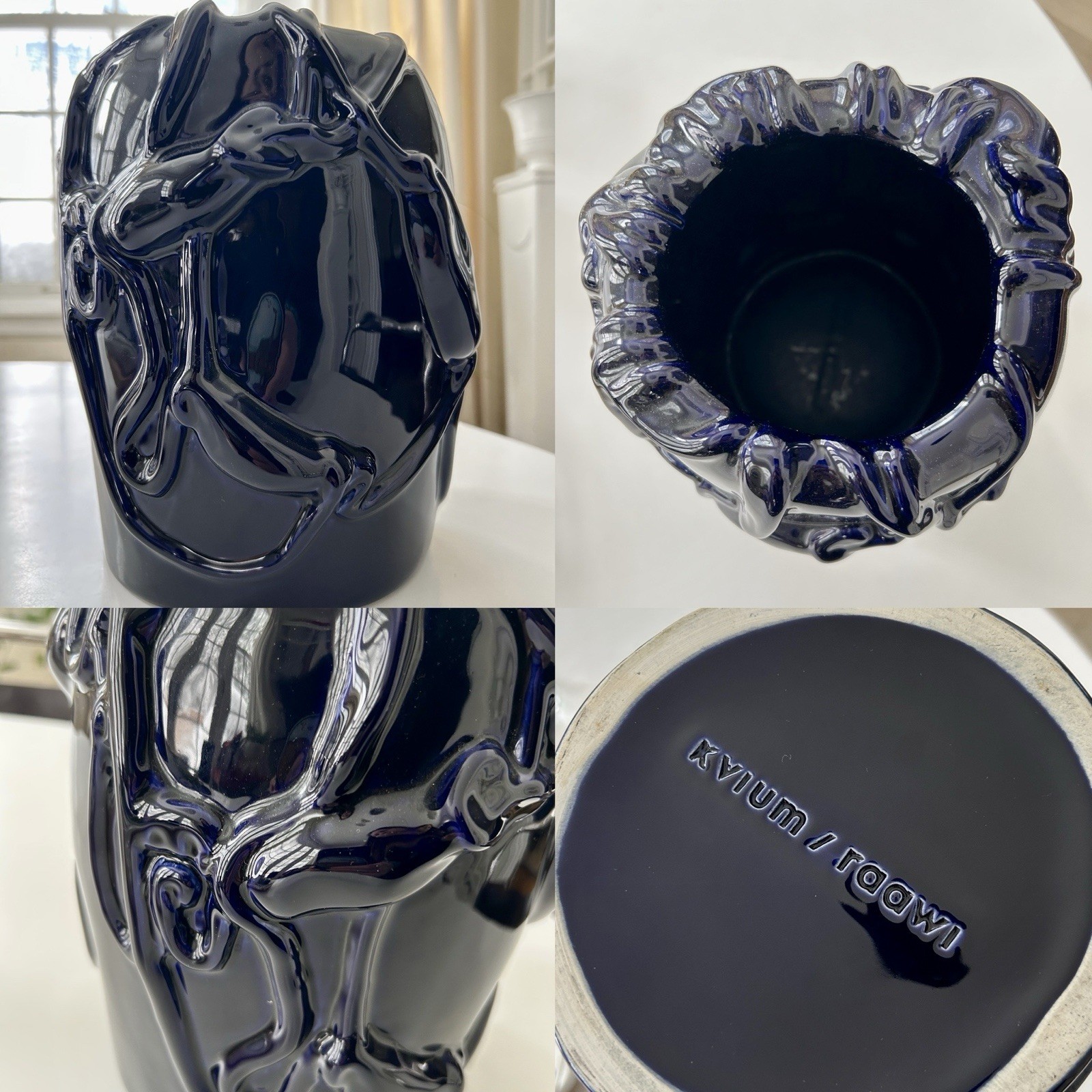 Michael Kvium Raawi Vase Deep Cobalt Large