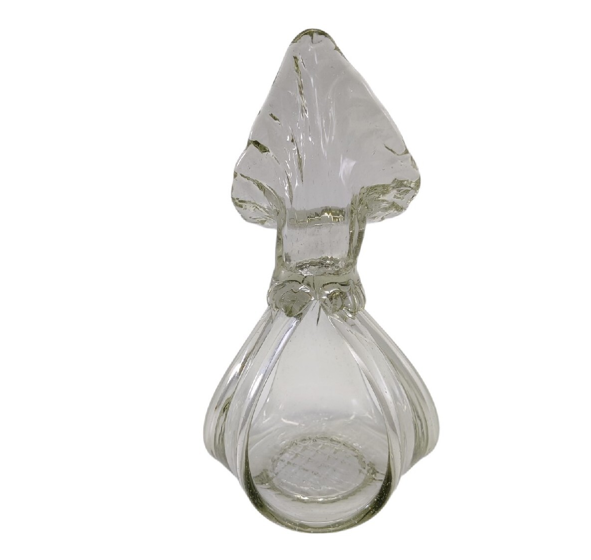 Clear Handblown Glass Jack in the Pulpit Art Glass Candle Holder