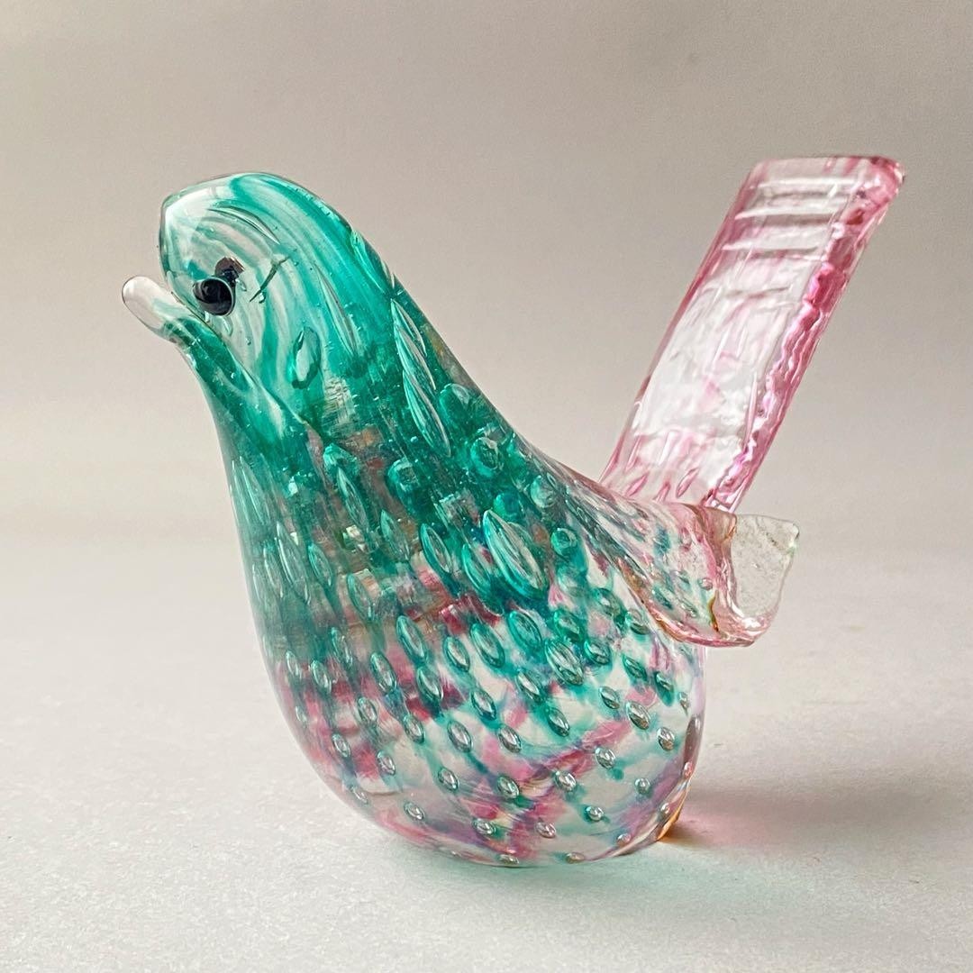 Murano Glass Barovier & Toso Bird Figurine Paperweight Vintage Interior