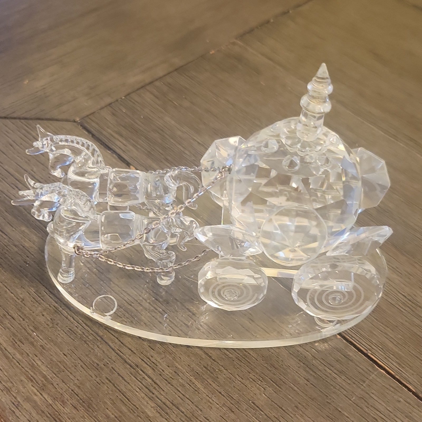 Godinger Wedding Horse Figurine Clear Crystal Decorative Sculpture Box
