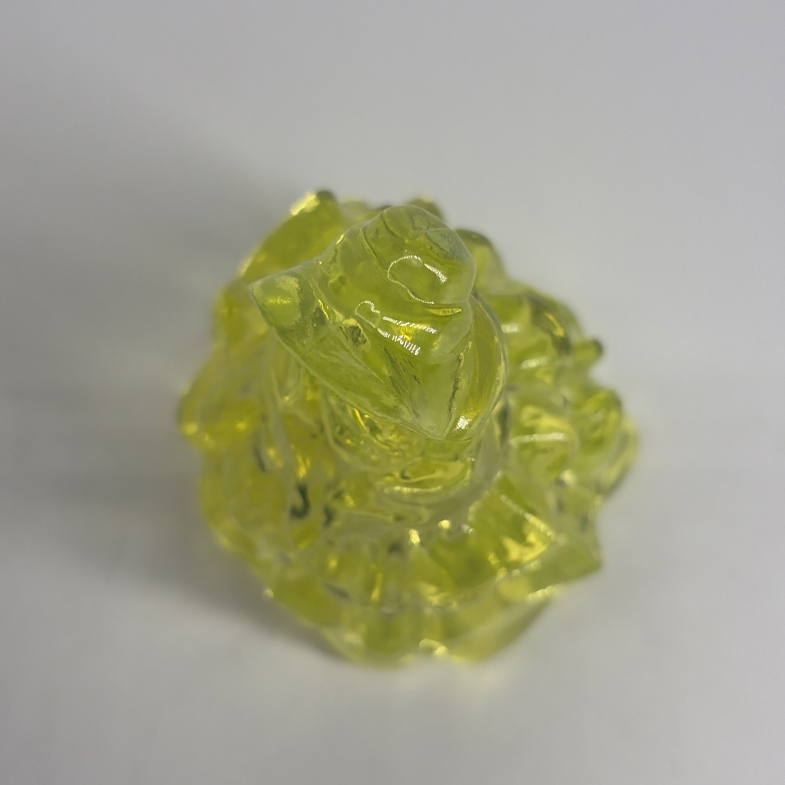 Boyd Louise Doll 4.25″ Firefly Vaseline Uranium Glass Figurine Bright UV Glow