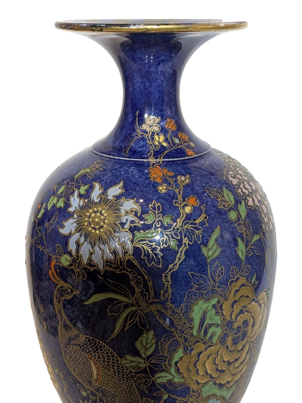 Large W&R Carlton Ware Kang He Rockery & Pheasant Vase — 25 cm #2041