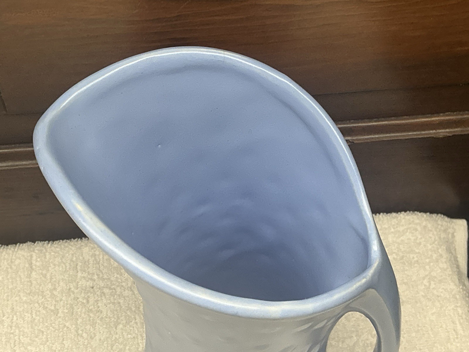 1940’s Nelson McCoy USA Hobnail 10 1/4” Pitcher/Vase Pastel Blue Xlnt Condition